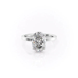 The Eleanor Set With A 4.5 Carat Oval Moissanite