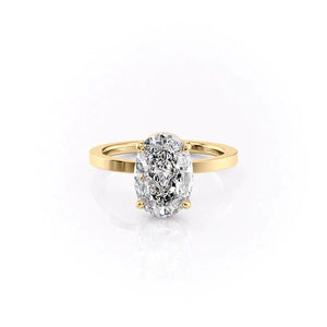 The Eleanor Set With A 1 Carat Oval Lab Diamond