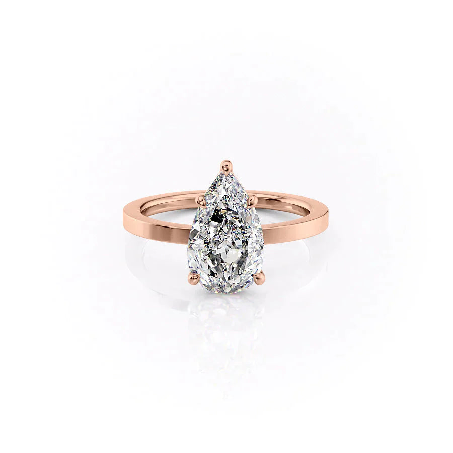 The Eleanor Set With A 3.5 Carat Pear Moissanite