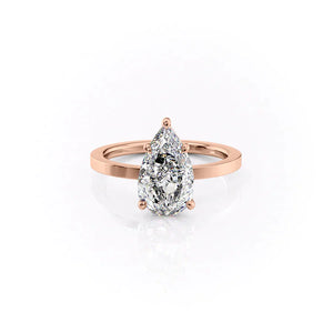The Eleanor Set With A 1 Carat Pear Lab Diamond
