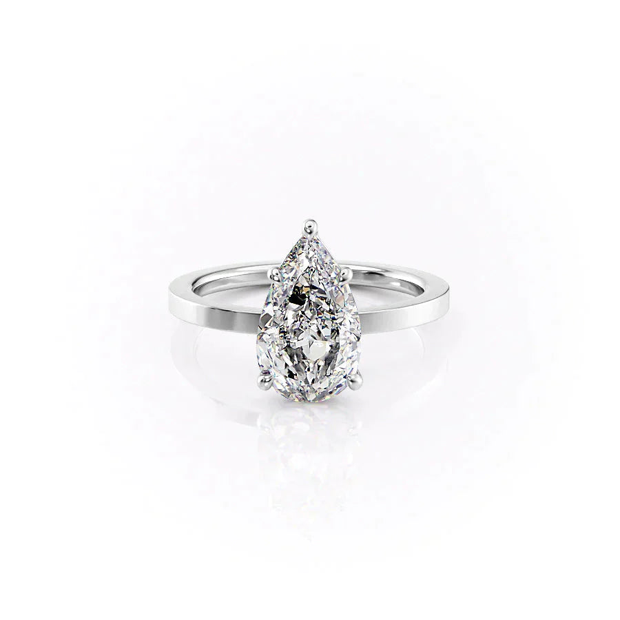 The Eleanor Set With A 3.5 Carat Pear Moissanite