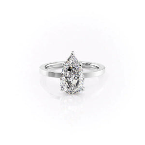 The Eleanor Set With A 1.5 Carat Pear Moissanite