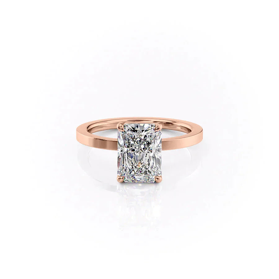The Eleanor Set With A 3.5 Carat Radiant Moissanite