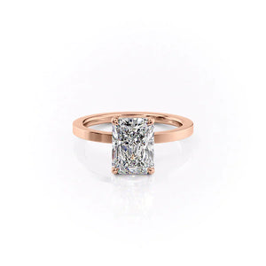 The Eleanor Set With A 1.5 Carat Radiant Moissanite