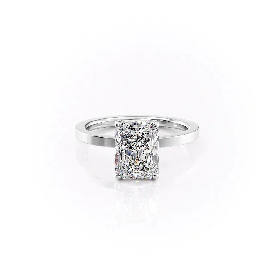 The Eleanor Set With A 2.5 Carat Radiant Lab Diamond
