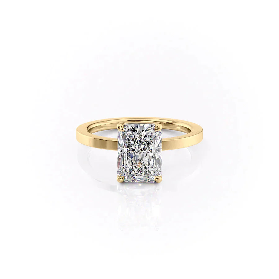 The Eleanor Set With A 3.5 Carat Radiant Moissanite