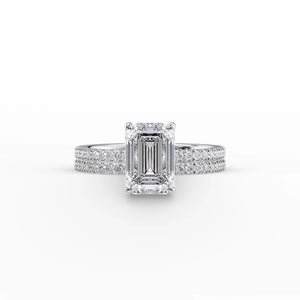 The Pave Eleanor Set With A 2 Carat Emerald Lab Diamond