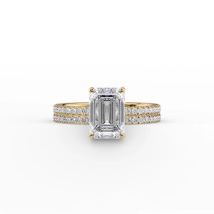 The Pave Eleanor Set With A 2 Carat Emerald Lab Diamond