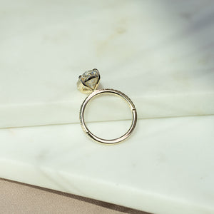 The Pave Eleanor Set With A Oval Moissanite