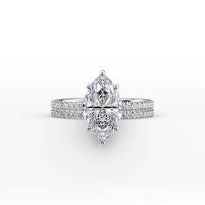 The Pave Eleanor Set With A Marquise Moissanite