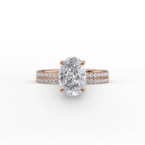 The Pave Eleanor Set With A Oval Moissanite