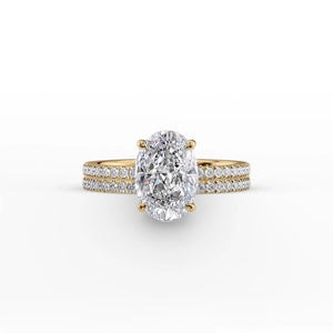 The Pave Eleanor Set With A Oval Moissanite