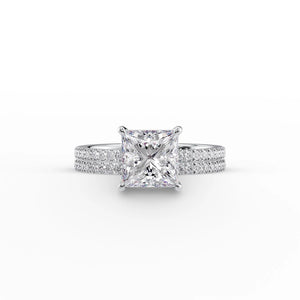 The Pave Eleanor Set With A 3 Carat Princess Lab Diamond