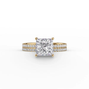 The Pave Eleanor Set With A 1 Carat Princess Lab Diamond