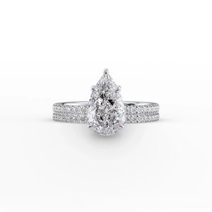 The Pave Eleanor Set With A 3 Carat Pear Lab Diamond