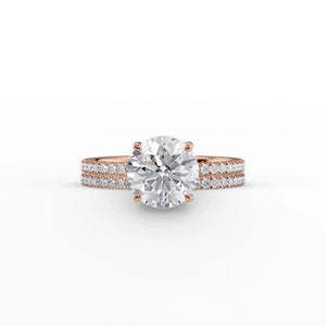 The Pave Eleanor Set With A 2 Carat Round Lab Diamond