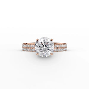 The Pave Eleanor Set With A 2 Carat Round Lab Diamond