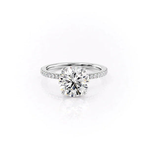 The Pave Eleanor Set With A 1 Carat Round Lab Diamond
