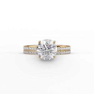 The Pave Eleanor Set With A 1 Carat Round Lab Diamond