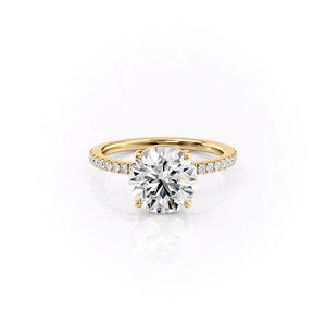 The Pave Eleanor Set With A 1.5 Carat Round Lab Diamond
