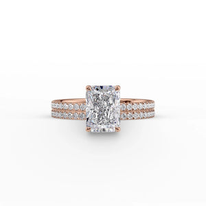 The Pave Eleanor Set With A 2 Carat Radiant Lab Diamond