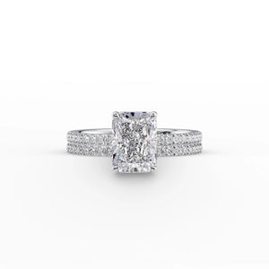 The Pave Eleanor Set With A 3 Carat Radiant Lab Diamond