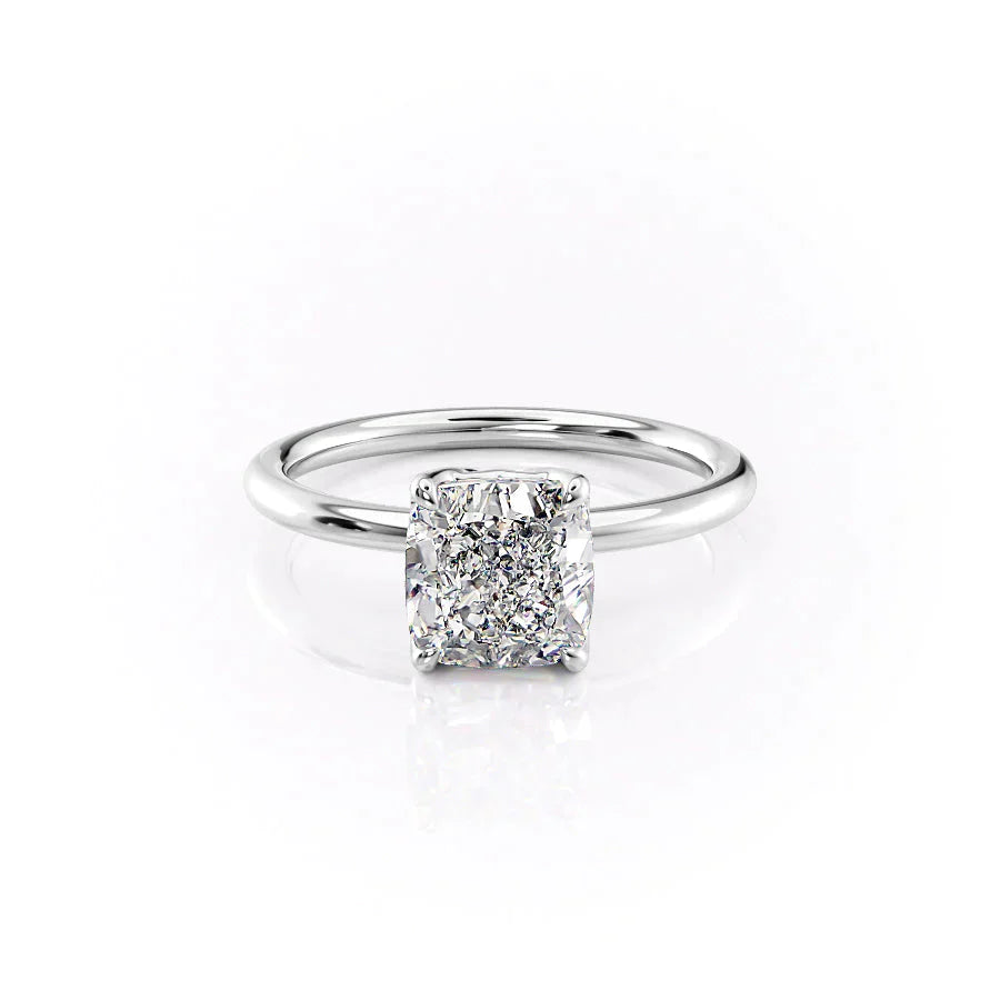 The Alison Set With A 4.5 Carat Cushion Moissanite