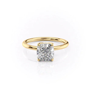 The Alison Set With A 4.5 Carat Cushion Moissanite