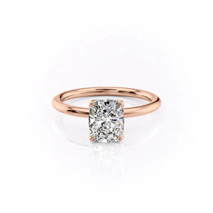 The Alison Set With A 2 Carat Elongated Cushion Lab Diamond