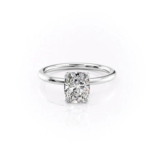 The Alison Set With A 3 Carat Elongated Cushion Lab Diamond