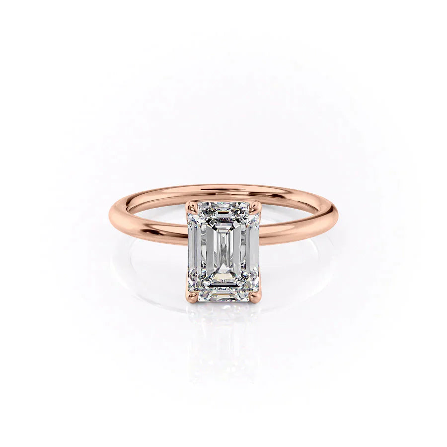 The Alison Set With A 3 Carat Emerald Lab Diamond
