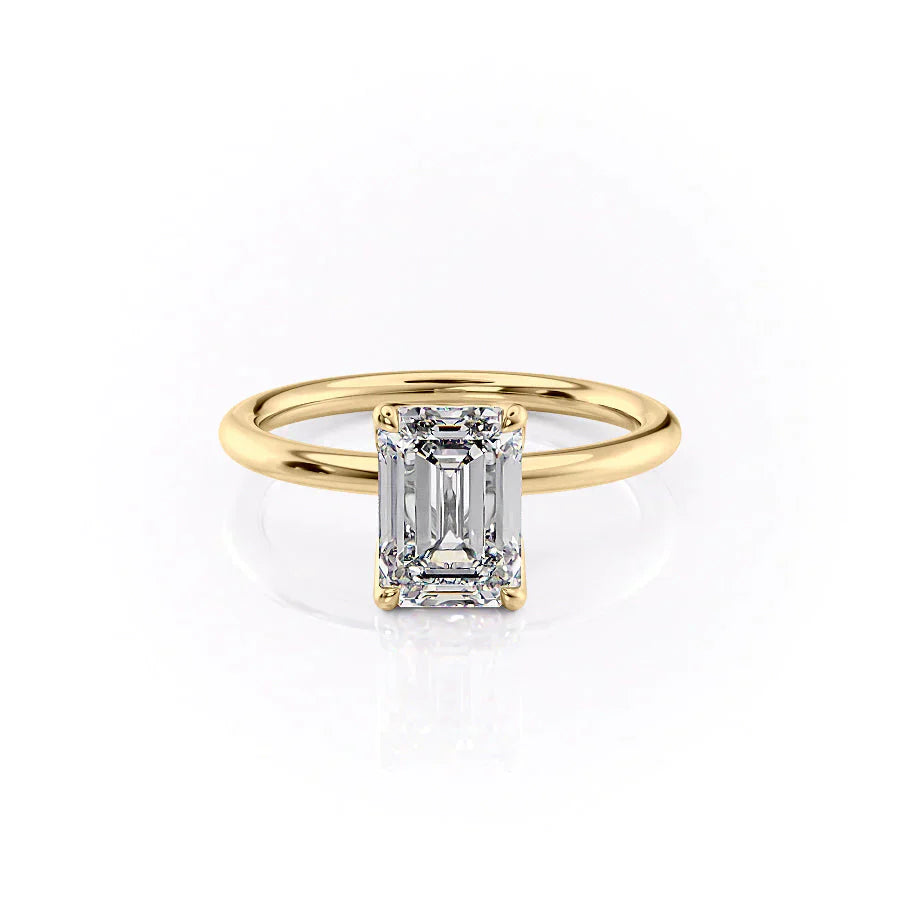 The Alison Set With A 1.5 Carat Emerald Moissanite