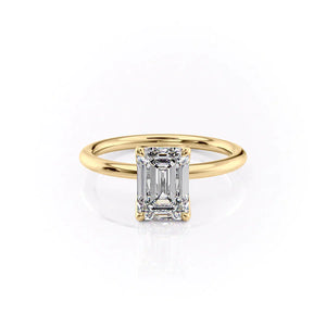 The Alison Set With A 3 Carat Emerald Lab Diamond