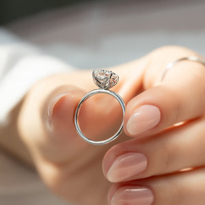 The Alison Set With A 1.5 Carat Cushion Lab Diamond