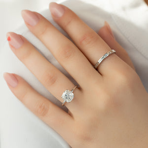 The Alison Set With A 1.5 Carat Cushion Lab Diamond