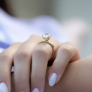 The Alison Set With A 1 Carat Elongated Cushion Lab Diamond