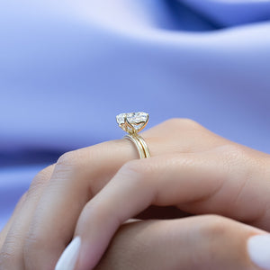 The Alison Set With A 1 Carat Elongated Cushion Lab Diamond