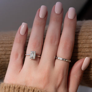 The Alison Set With A 3 Carat Emerald Lab Diamond
