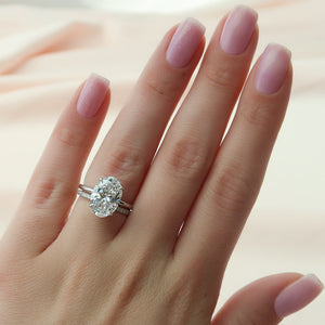 The Alison Set With A 1.5 Carat Oval Lab Diamond