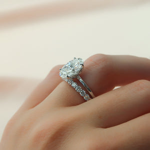 The Alison Set With A 1.5 Carat Oval Lab Diamond