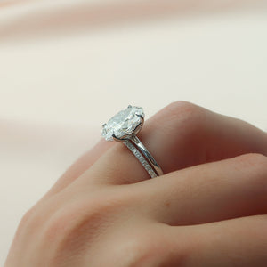 The Alison Set With A 1.5 Carat Oval Lab Diamond