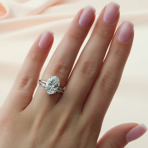 The Alison Set With A 1.5 Carat Oval Lab Diamond