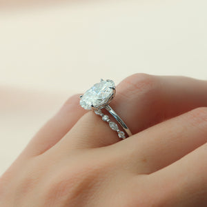 The Alison Set With A 1.5 Carat Oval Lab Diamond