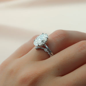 The Alison Set With A 1.5 Carat Oval Lab Diamond