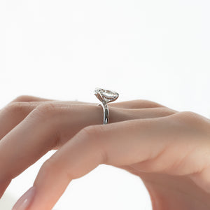 The Alison Set With A 1.5 Carat Oval Lab Diamond
