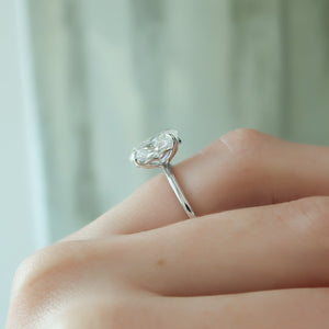 The Alison Set With A 1.5 Carat Oval Lab Diamond