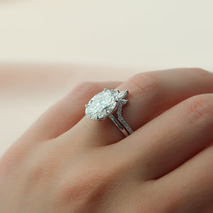 The Alison Set With A 1.5 Carat Oval Lab Diamond