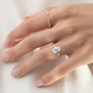 The Alison Set With A 1.5 Carat Oval Lab Diamond