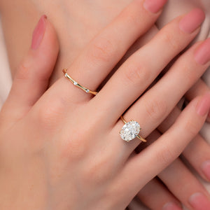 The Alison Set With A 1.5 Carat Oval Lab Diamond