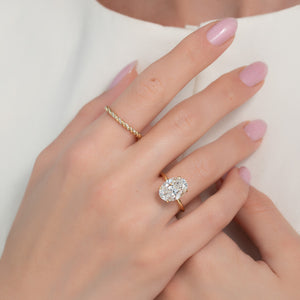 The Alison Set With A 1.5 Carat Oval Lab Diamond